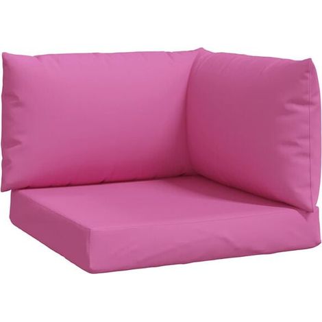 Un ensemble de 3 coussins de plateau en tissu Oxford rose (1/5)