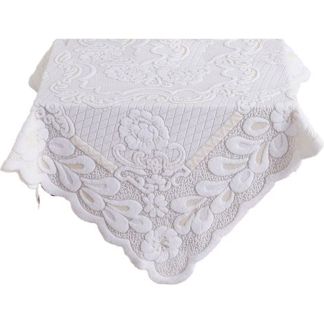 Napperon - Chemin De Table En Dentelle Crochetée Main - Coton 100% - Pour Table Cuisine Salon Bureau Extérieur - 1 Pièce (1/5)