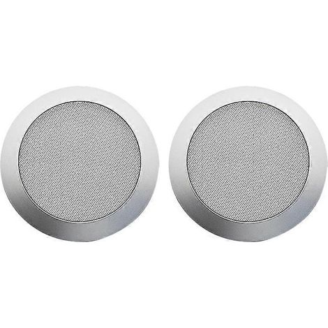 Grille de haut-parleur de plafond, grille de haut-parleur audio encastrée de 4 pouces (argentée) -- (1/5)
