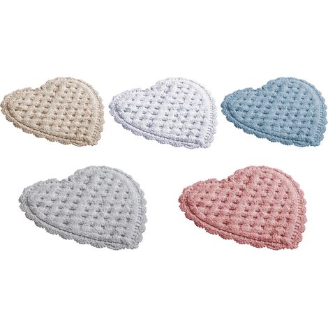Tappeto Bagno Doccia Spugna Tappetino Assorbente Cotone Pelo Corto Mod. Giulietta, misuraGiuliettacoloreBianco (1/5)