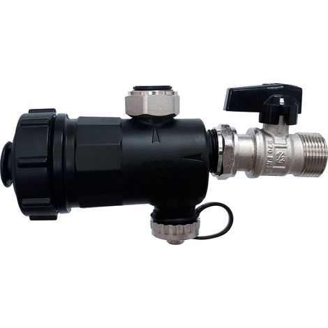 WK - Filtro Defangatore Magnetico per Caldaia con Valvola di Chiusura in Ottone 3/4 pollici, Utile per Filtrazione Acqua, Protegge l'Impianto Termico dalle Impurità (1/2)
