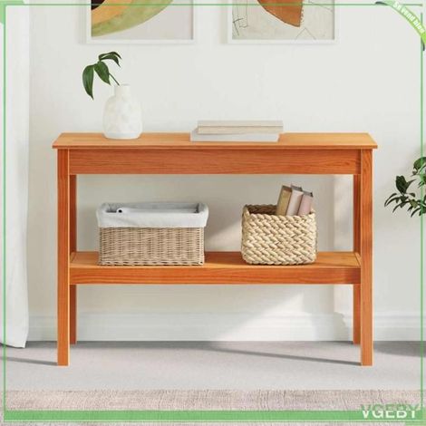Table console - ABI - Bois massif en pin - Marron cire - 110 x 40 x 75 cm (1/5)