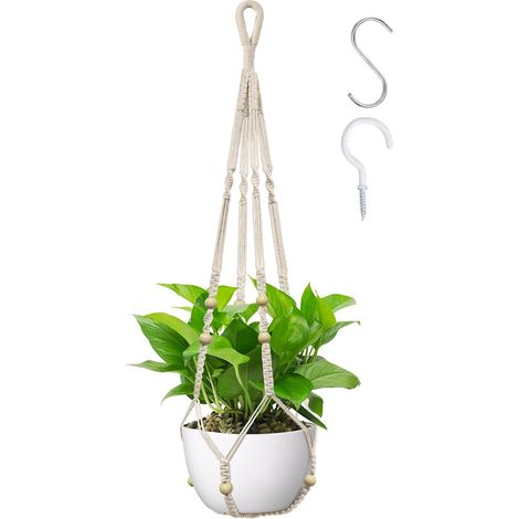 Suspension Plante Macramé 90 cm, Macrame Suspension Plante (1/5)