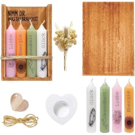 Coffret de Bougies pour Femmes Décoration Maison avec Boîte de Rangement en (1/5)