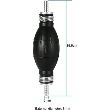 8mm Poire D'Amorcage Carburant Pompe à Main Inline Bateaux Alliage Gasoil Essence Diesel Pump,Universelle Pump Essence,Huile, Eau,Pompe de transfert de carburant,Automobile,Jardin Pompe NPTERBL (1/4)