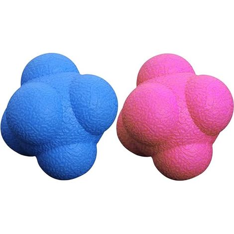 Reaction Ball - Hexagonal Agility Ball - For Hand-Eye Coordination And Reflex Training - 7 Cm Diameter - 2 Pieces (1/3)
