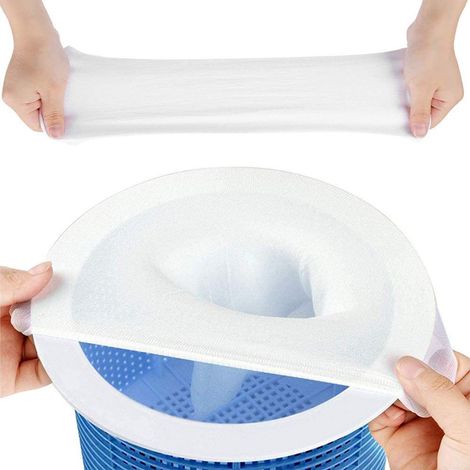 Sacs filtrants en filet pour skimmer de piscine (lot de 10) – Accessoires pour panier de filtration pour piscines hors-sol et enterrées (1/5)
