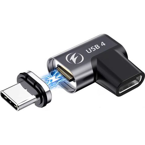 Adattatore magnetico USB 4.0 da 140 W, cavo di ricarica rapida da 40 Gbps, connettore da USB-C a Type-C, adattatore USB Type-C 8K 60Hz, B (1/2)