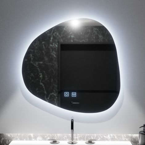 Miroir LED Organique 60x60 Duna Touch Systeme Desembuage Gradable (1/5)
