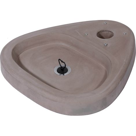 Base per Fontane con Vaschetta 47x48x6 cm in Cemento Belfer 42/BSC/5 Tortora
