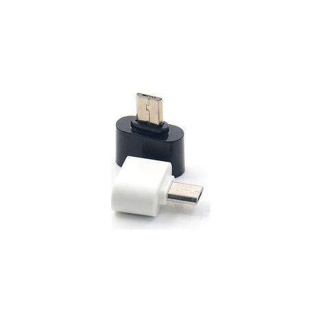 Adaptateur 2.0 Micro vers USB-A, Lot 2 Mix Noir et Blanc, OTG Adaptateur Micro vers USB-A Compatible avec Tablette, Smartphones Micro USB et Périphériques