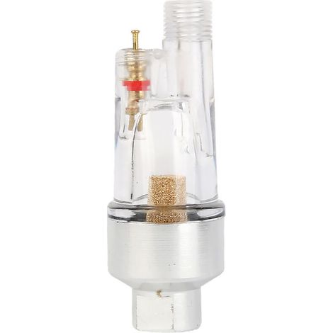 Mini séparateur huile-eau adapté aux aérographes, aux filtres à queue de stylo et aux accessoires de compresseur d'air haute efficacité convient aux outils de pulvérisation et de dessin pneumatiques. (1/4)