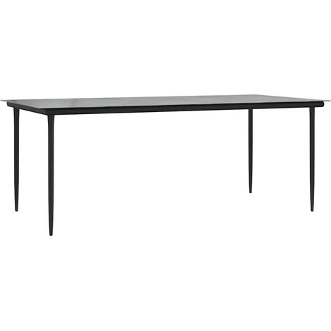 Maison Exclusive - Garten-Esstisch Schwarz 200x100x74 cm Stahl un (1/5)