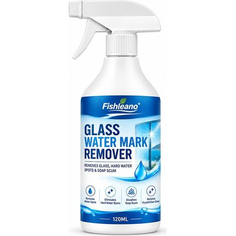 FISHLEANO Kalkreinigungsspray löst Kalkablagerungen effektiv und entfernt schnell Flecken von Badezimmerarmaturen. (1/5)