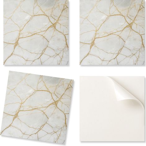 Decoraci贸n gr谩fica autoadhesiva para oficina o estudio. Elegante dise帽o de m谩rmol de 20x20x20 cm.
