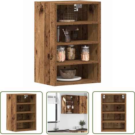vidaXL Armoire suspendue vieux bois 40x29,5x60 cm bois d'ingénierie (1/5)