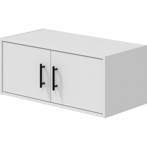 Armario Multiusos 2 Puertas Vergemoli, un Estante, 40x34h cm Blanco
