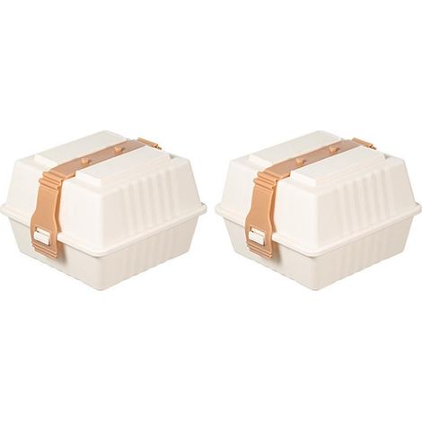 Lot de 2 boîtes à sandwich réutilisables pour le camping et les pique-niques en famille - Boîte à lunch multifonction avec couvercles (1/5)