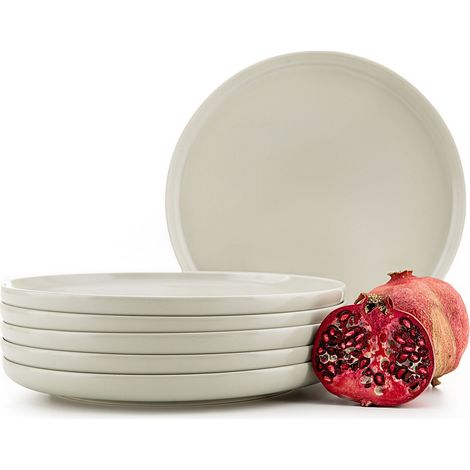 KONSIMO Teller-Set VICTO 6-tlg. Beige Keramik 27cm (1/5)