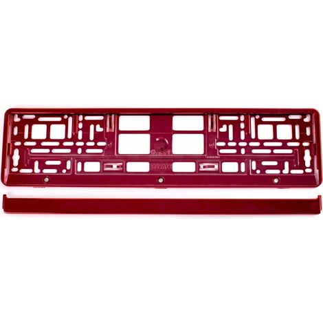 Marco de matrícula rojo metalizado amio-03171 (1/4)