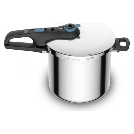 Olla a Presión Tefal Secure Trendy P2584401/ Ø25cm/ 8L/ Acero Inoxidable/ Apta para Inducción