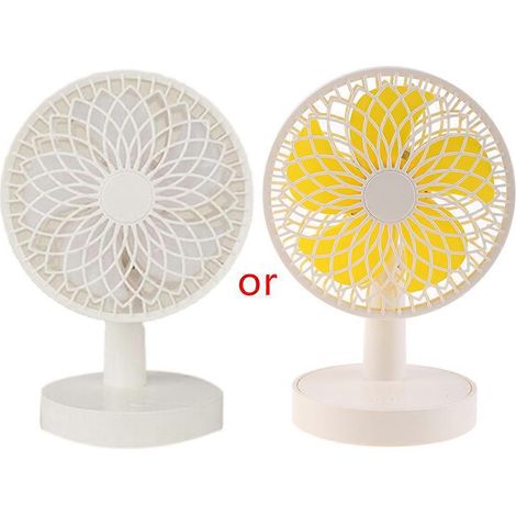Ventilateur portable USB, mini ventilateur de table personnel rotatif et vibrant pour la tête (1/4)