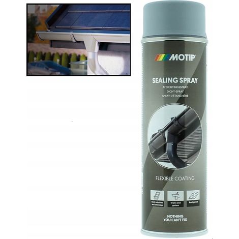 Spray sellador de caucho para canalones galvanizados, 500 ml, gris. (1/3)