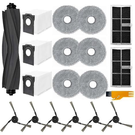 Pour aspirateur robot X40 Ultra / X40 Pro / S30 Pro Ultra : brosse latérale principale, filtres HEPA, lingette de nettoyage et sacs à poussière (1/5)
