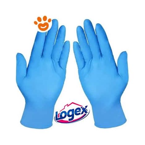 Logex Guanti Monouso in Nitrile Taglia L/XL - Confezione 100 Pezzi -