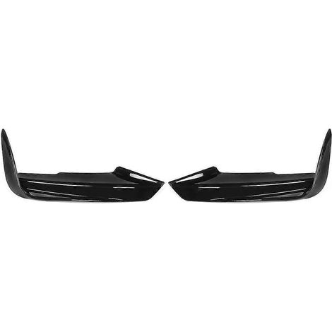 Schwarze/Carbon-Frontstoßstangen-Nebelscheinwerferrahmen-Splitter-Zierleisten-Canards-Finnen-Nebelscheinwerfergehäuse für BMW F30 F31 M Sport 2012-2019 – Glänzend Schwarz