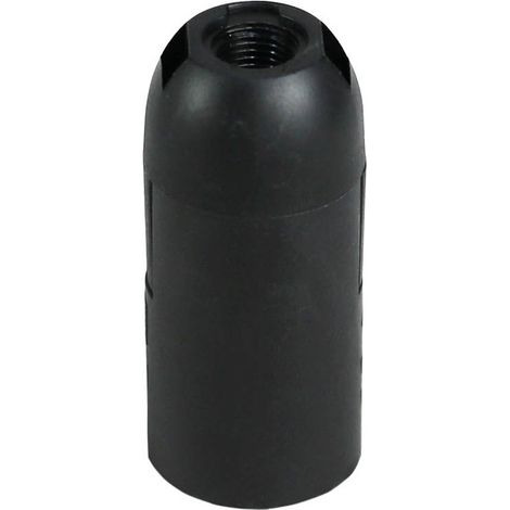 GSC 101530001 Portalámparas termoplástico liso E14 Negro (1/4)