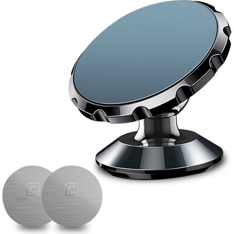 Support Magnetique Pour Smartphone - Fixation Sur Grille De Climatisation - Joint Sphérique 360° - Compatible Tous Smartphones - 1 Pièce (1/5)