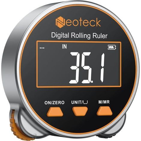 199m Roulette de Mesure Numérique – Appareil de Mesure Digital Rechargeable, Double Roue Compacte avec Écran LCD Unités Multiples, Stockage de Données – Outil de Bricolage et Chantier