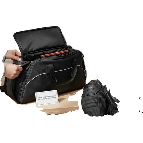 Borsa interna per sella da moto, capacità 18 litri, nylon resistente, nera (1/2)