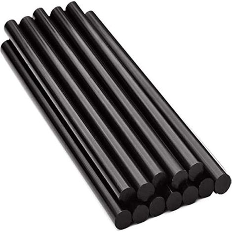15 bâtons de colle chaude noirs, 270 x 11 mm, pour réparation de carrosserie, bricolage et projets maison/bureau (1/4)