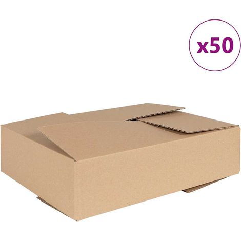 Boîte Pliable 50 pcs Naturel 40 x 30 x 10 cm Carton