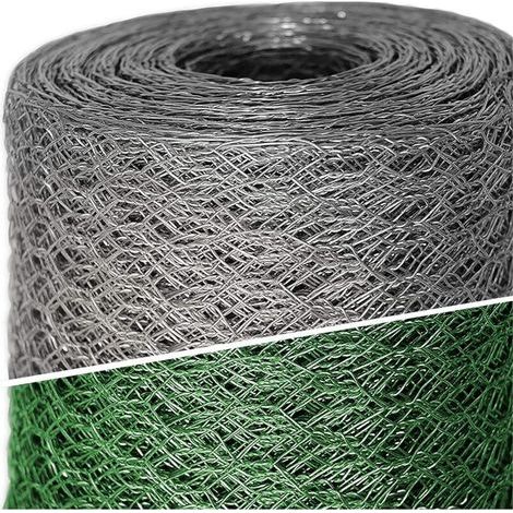 Grillage à poule en acier galvanisé – Maille hexagonale 25 mm – Dimensions 1m x 20m – Triple torsion pour durabilité extérieure (1/5)
