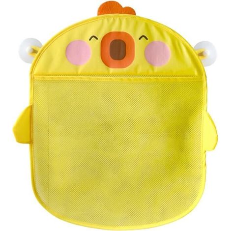 Sac de Rangement Jouet - Filet de Bain - Amovible - Polyester - 45x42cm - Jaune (1/4)