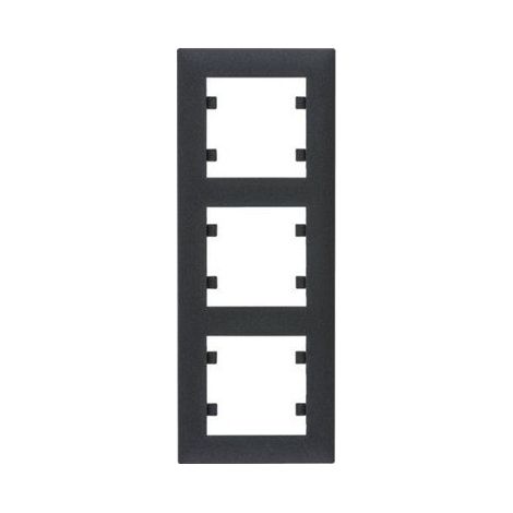 Lumina intense  Marco 3 elementos vertical negro WL5633