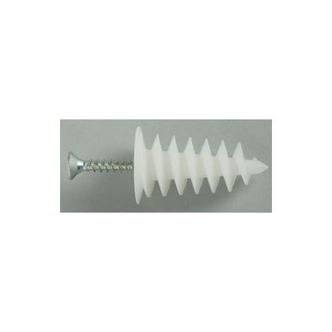 cheville isobiz - pour polystyrène - avec vis 4.5 x 35 mm - boite de 40 - bizline 720045