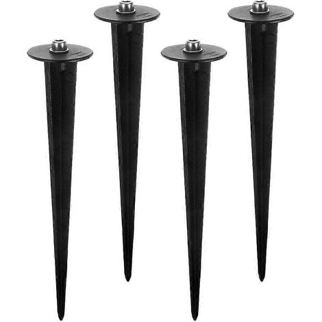 Lot de 4 piquets solaires d'extérieur - Piquets de sol en aluminium résistant pour l'éclairage de jardin, allée et cour, résistants aux intempéries, installation facile (1/5)