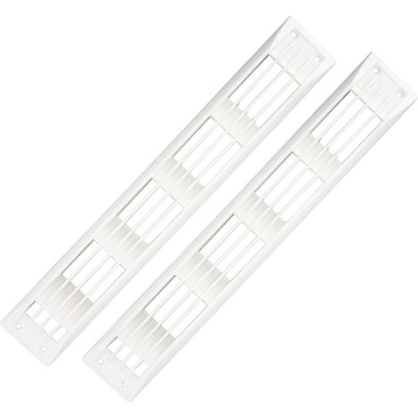 Bouches d'aération rectangulaires blanches pour caravane, camping-car, bateau - Grille de ventilation 1 paire, couvercle de grille d'air (1/5)