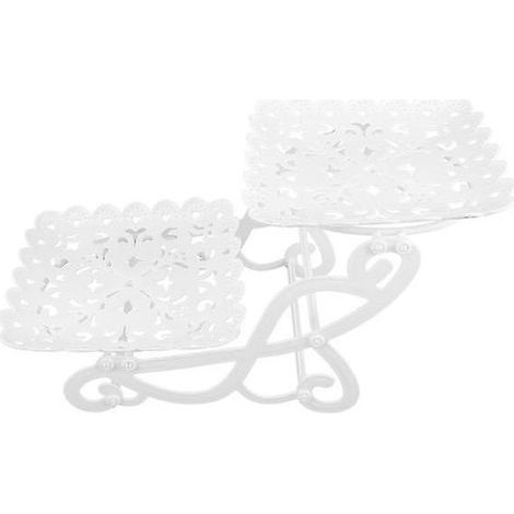 Présentoir à desserts créatif de bureau pour gâteaux et collations (1 pièce, blanc) (1/4)