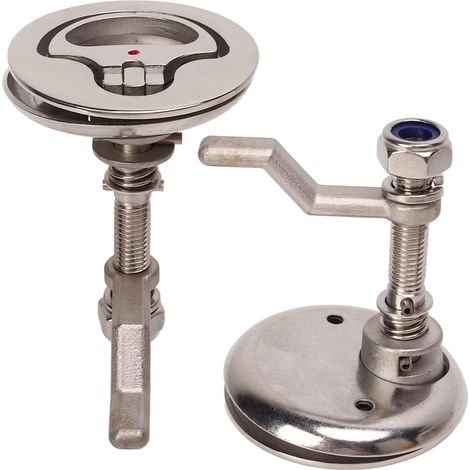 Loquet à Came pour Bateau en Acier Inoxydable, Verrou de Trappe Réglable avec Plaque Arrière, Design Marin, Utilisation Diversifiée pour Navires, Yachts et Bateaux (1/5)