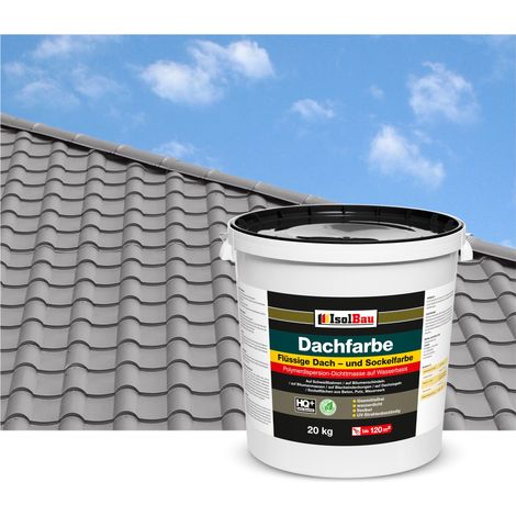Vernice per tetti IsolBau Dachfarbe Grigio Cemento 20 kg (1/5)