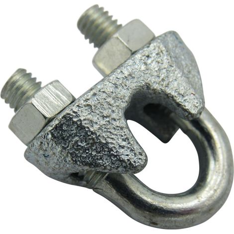 3MM Wire Rope Grips  x10 - DIN741 Galvanised Commercial Cable Clamp Bulldog Clip (1/5)