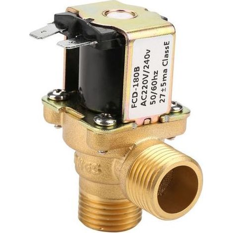 Vanne d'eau électrique, électrovanne de haute qualité, adaptée aux applications d'alimentation en eau, entrée de tuyau. (1/5)