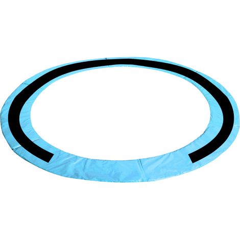 Aga Trampolin Randabdeckung mit innerem Netz 427 cm 14 ft Hellblau/Schwarz, Randschutz, Trampolinzubehör, Federabdeckung für Trampolin