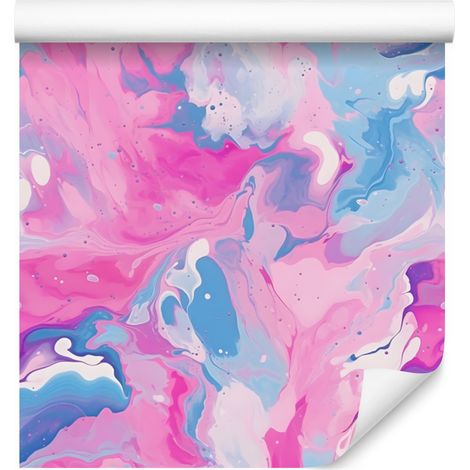Carta da parati con inchiostro rosa e viola, rosa cipria e lavanda, 50x1000 cm (1/5)