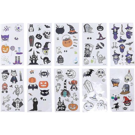10 pegatinas de Halloween, pegatinas decorativas luminosas de Halloween (1/3)